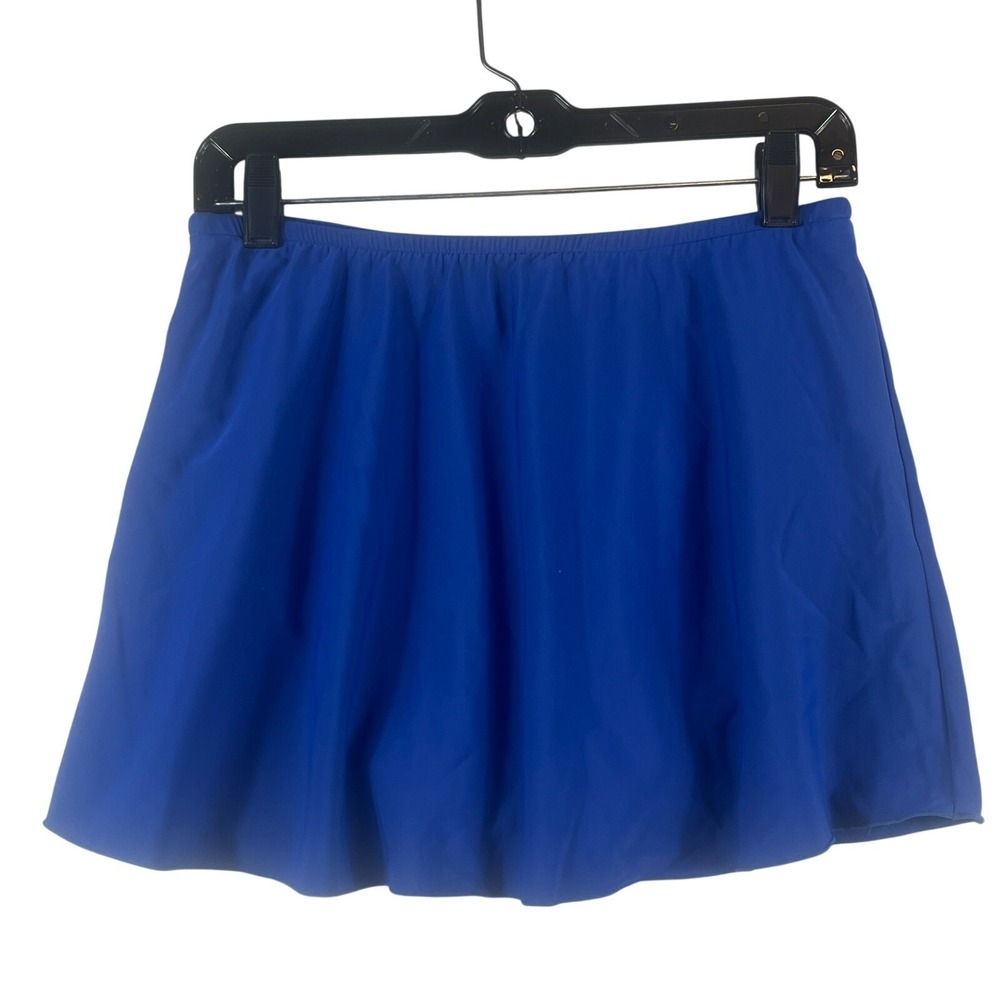 Slimshaper Women 10 Cobolt Blue Swim Skirt Built In Panties Swim Bottom Slimming